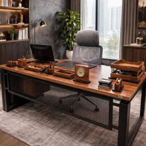 میز مدیریت چوب و فلز